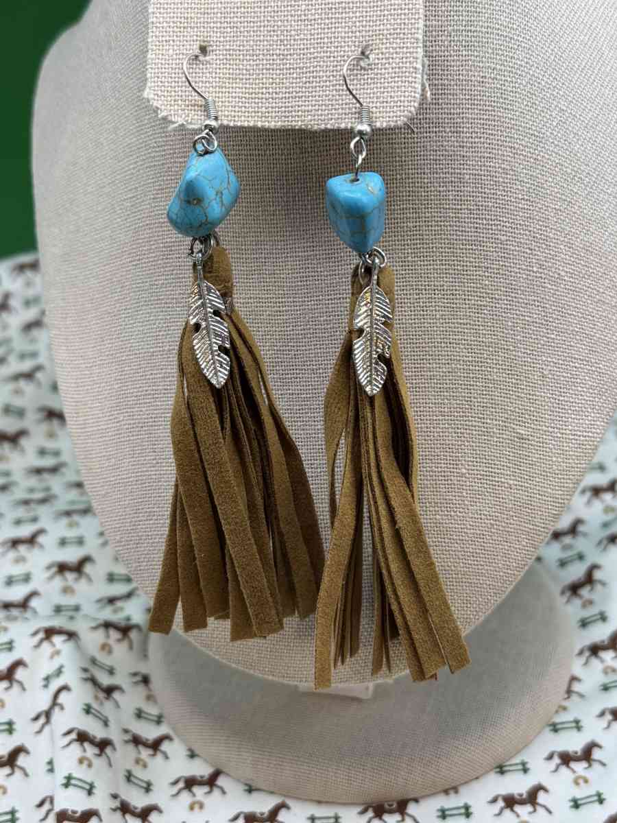 3002COI Myra Bag Musafir  Earrings Fringe Leather Tassel Ear