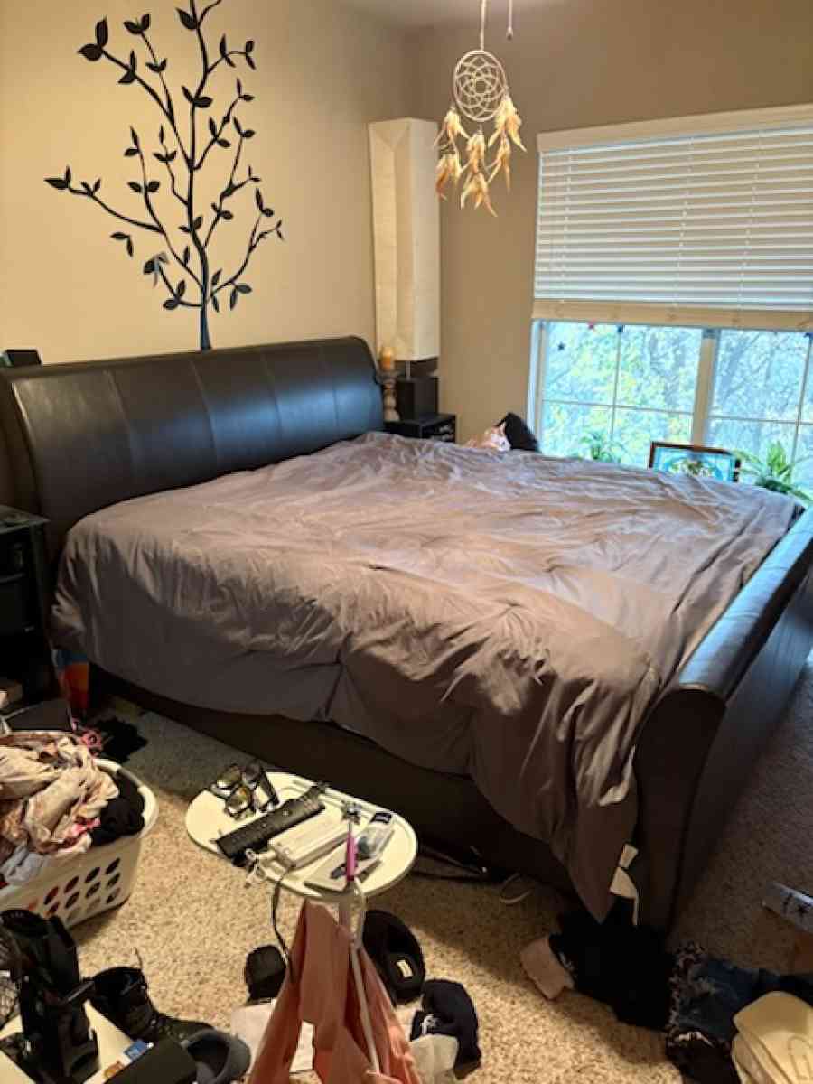 California king sleigh bed and mattress