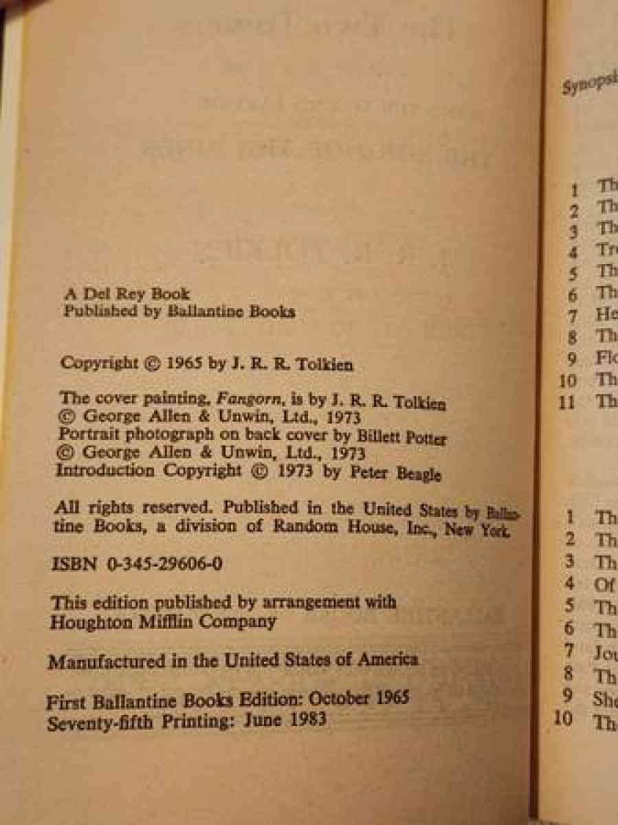 Lord of the Rings vintage books