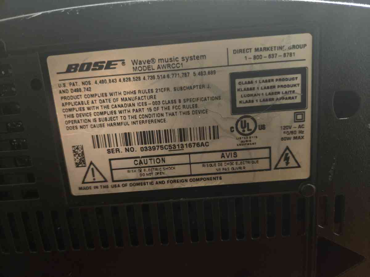 Bose Wave Music System AWrcc1