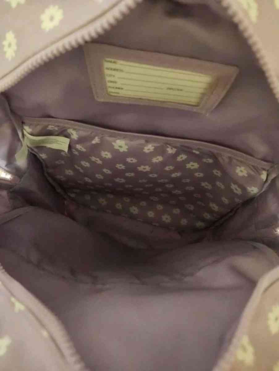 Girls Wonder Nation Purple and Flowers Backpack Set