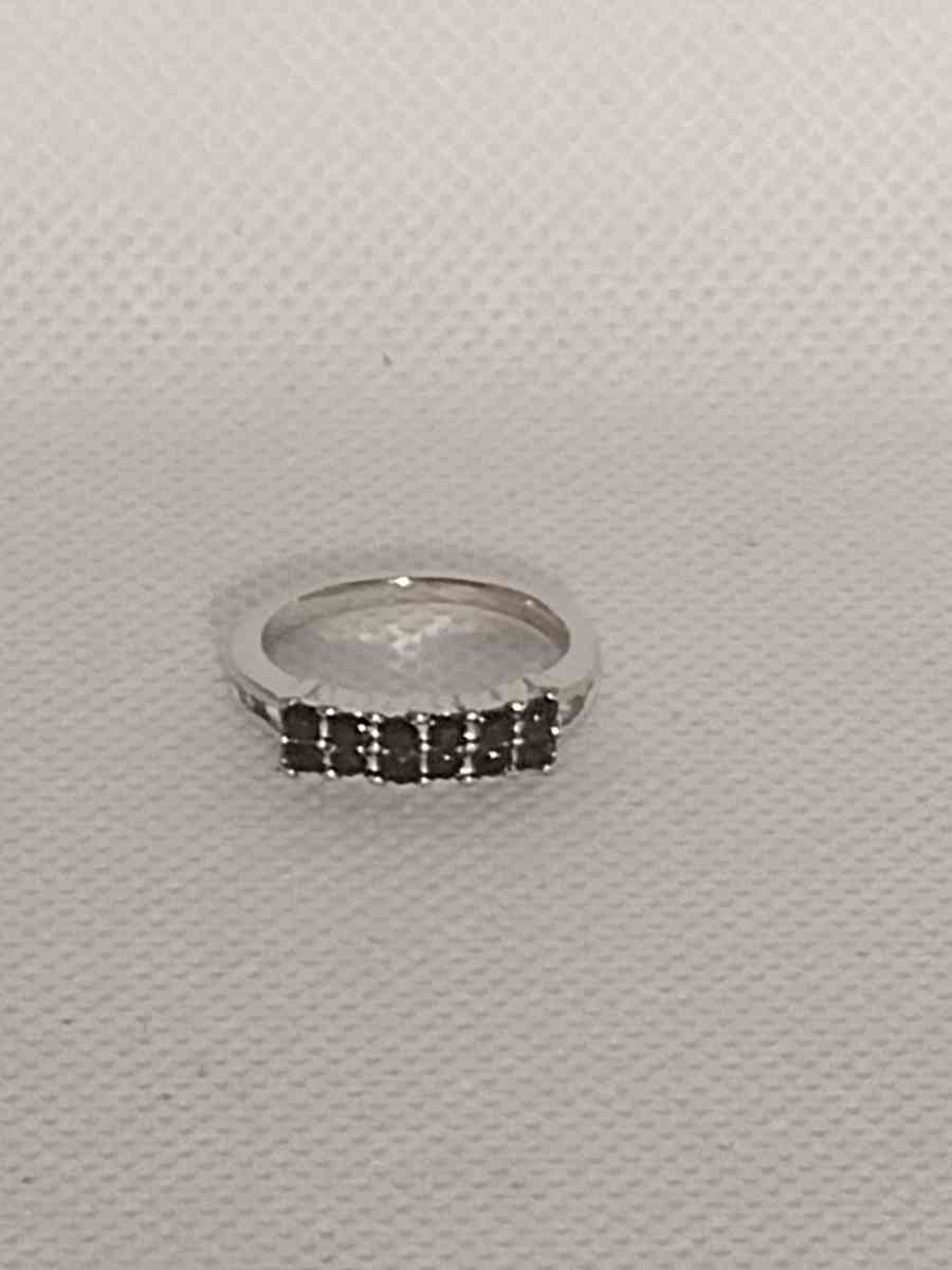 Black Twelve Silvery Ring