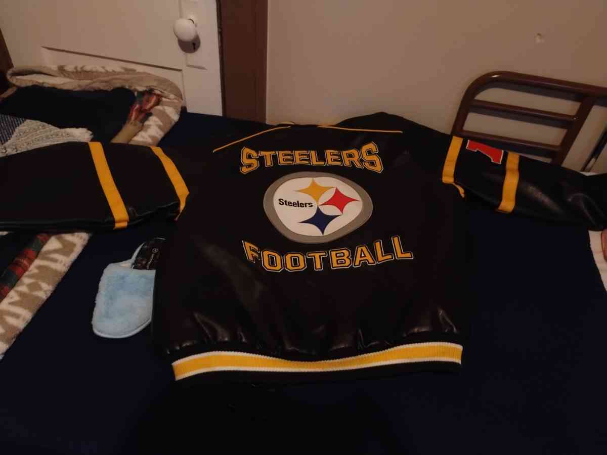 NFL licensed leather Steelers full zip jacket