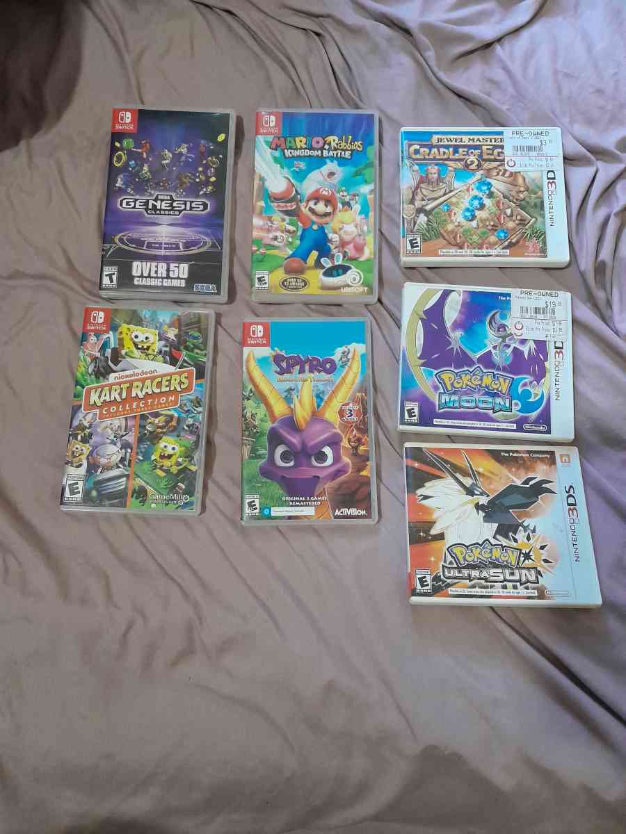 Preowned Nintendo switch and 3ds games