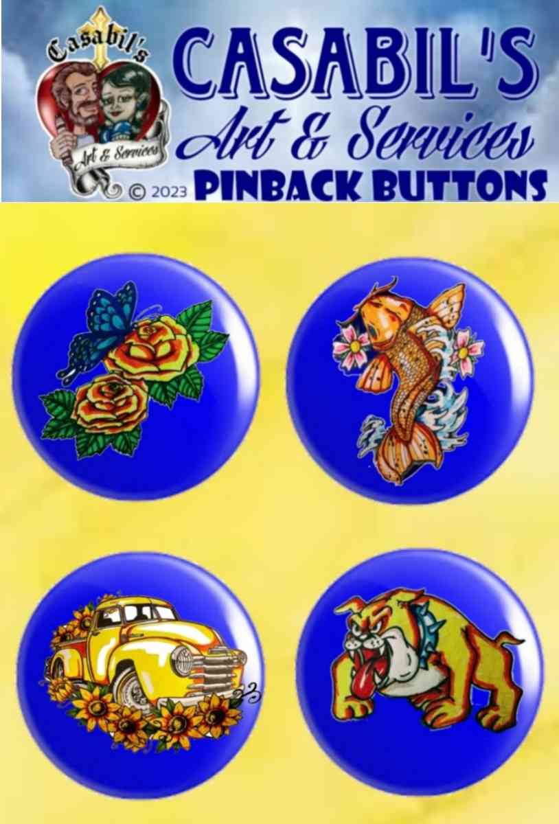Pin back button packs