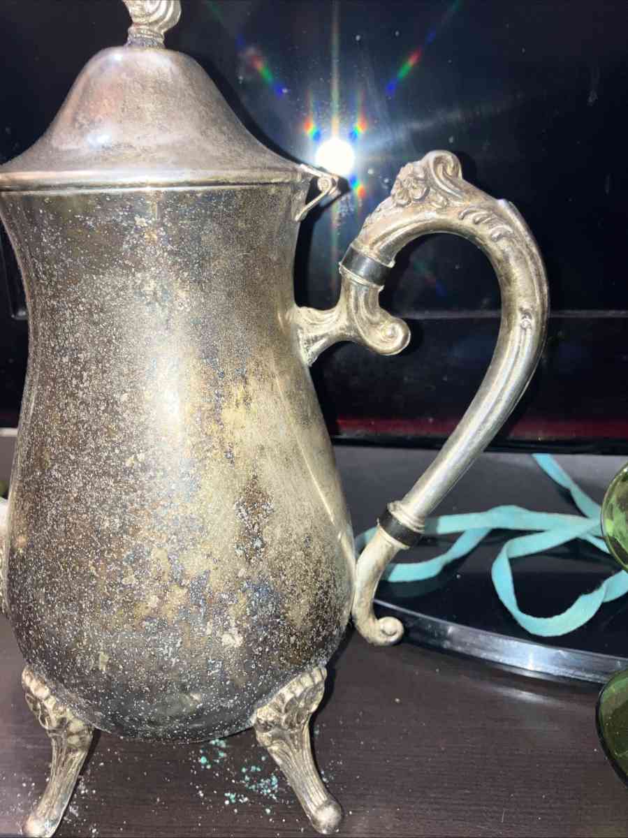 antique silver plated teapot