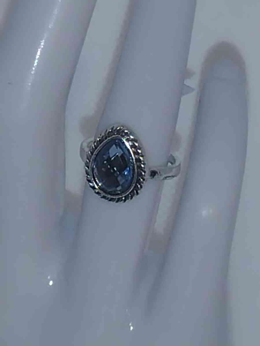 Blue Teardrop Ring