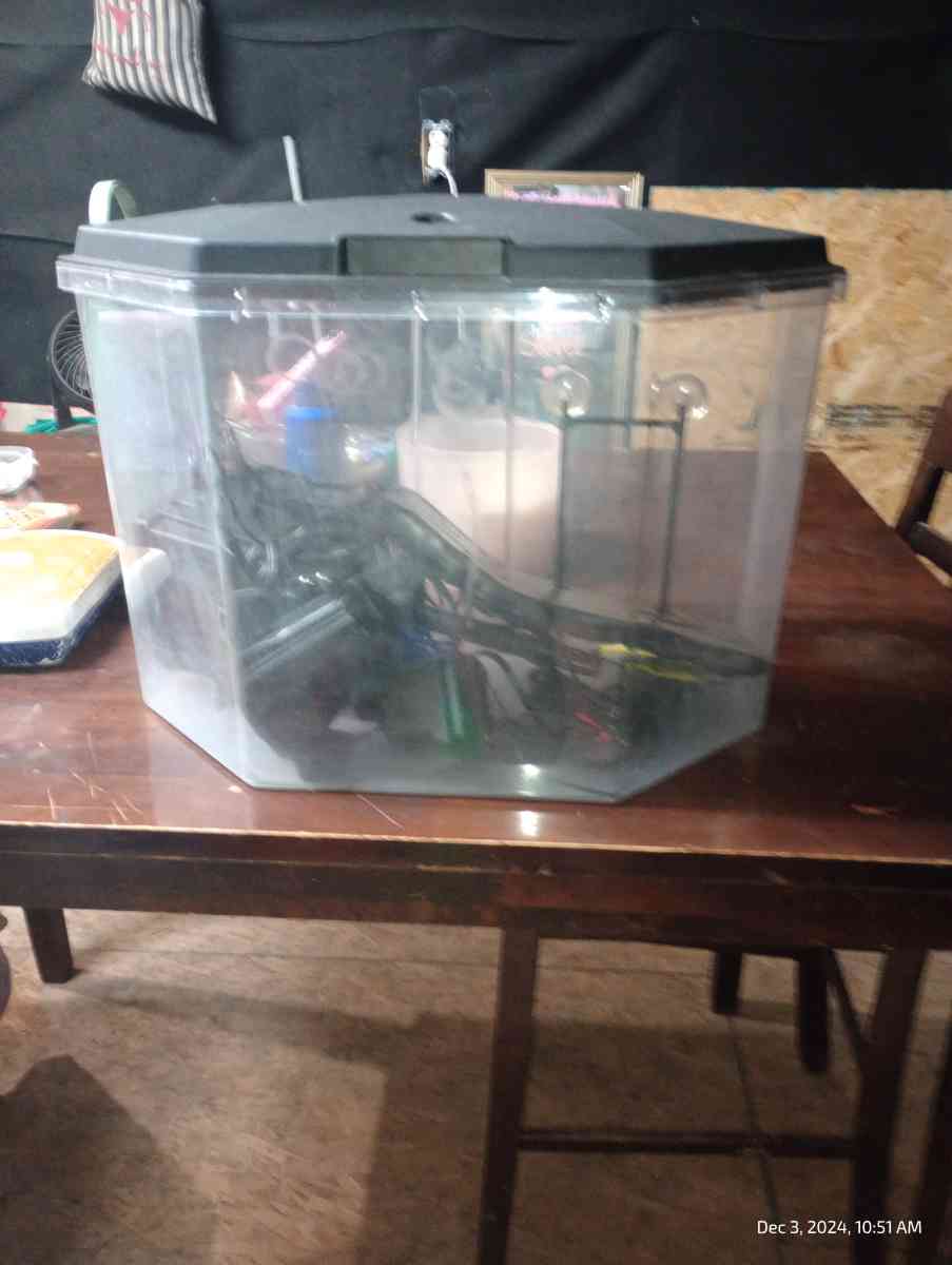 5 GALLON FISH TANK WITH COLOR CHANGING LED LIGHTS