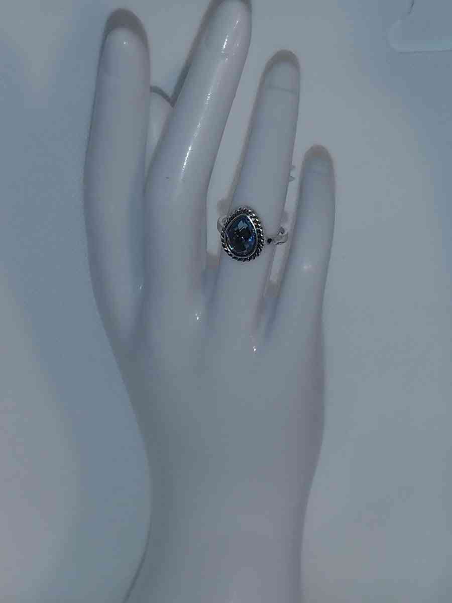 Blue Teardrop Ring