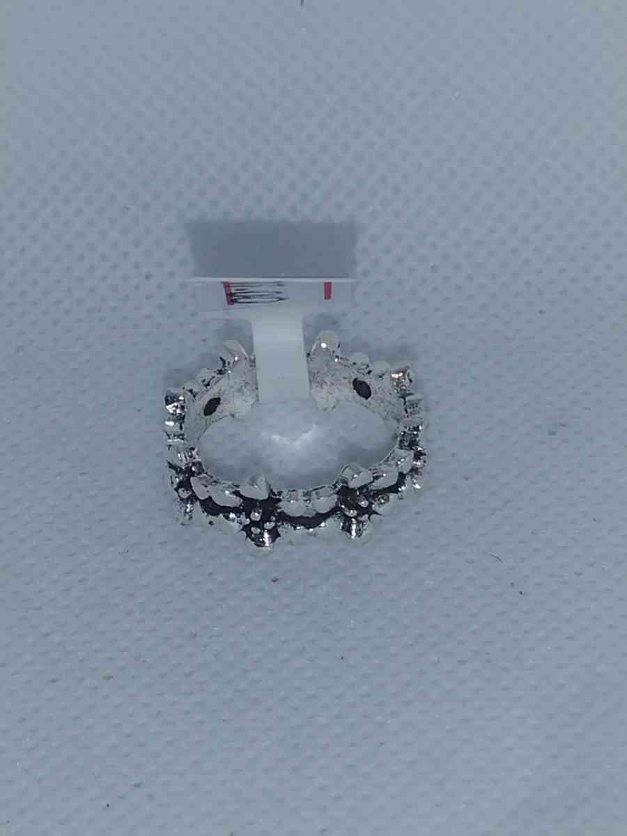 Flower Crown Style Silver Ring