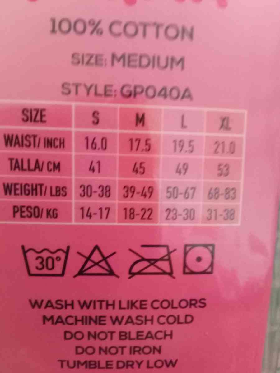 girl brief mamla on the back size