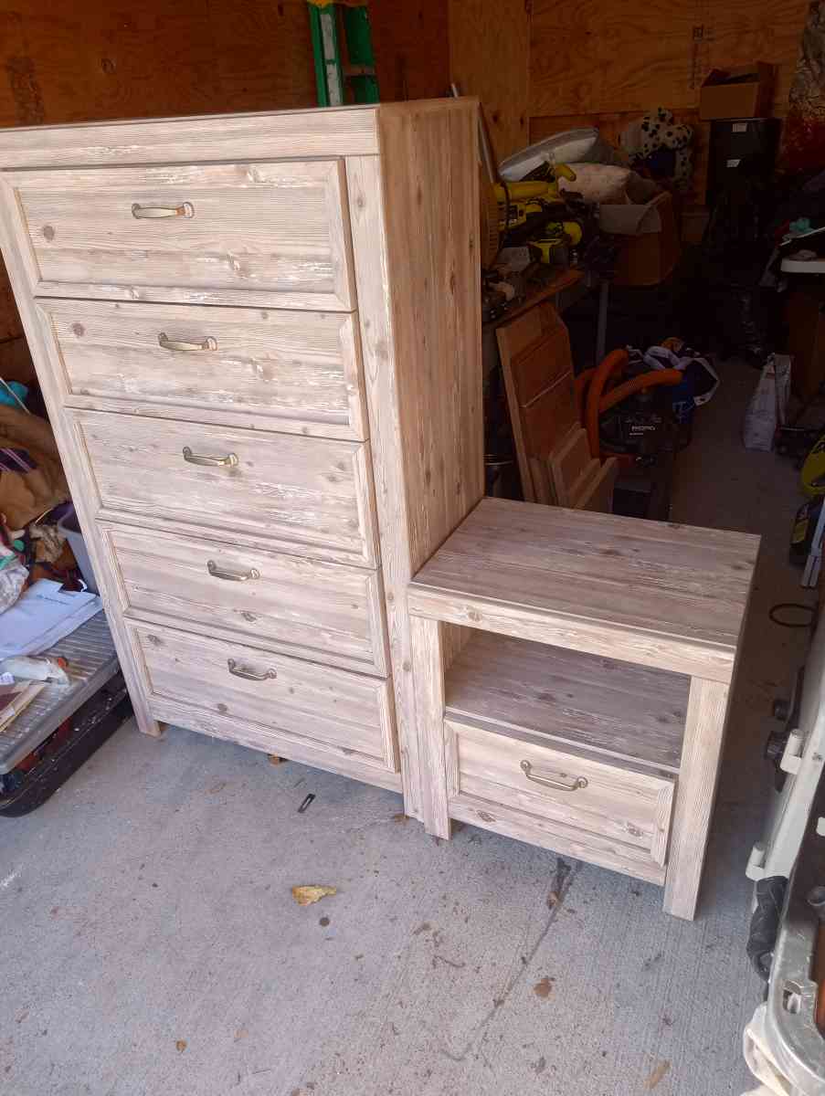 Ashley chest 5 drawer and matching nightstand