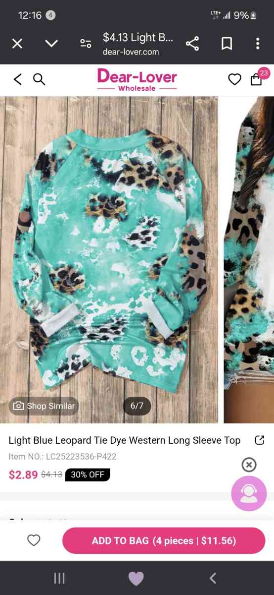Tie dye leopard long sleeve