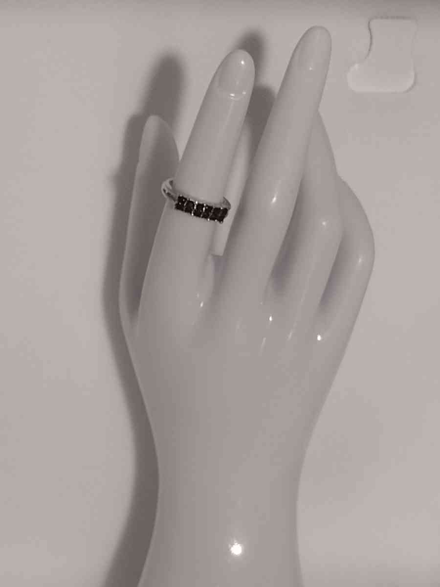 Black Twelve Silvery Ring