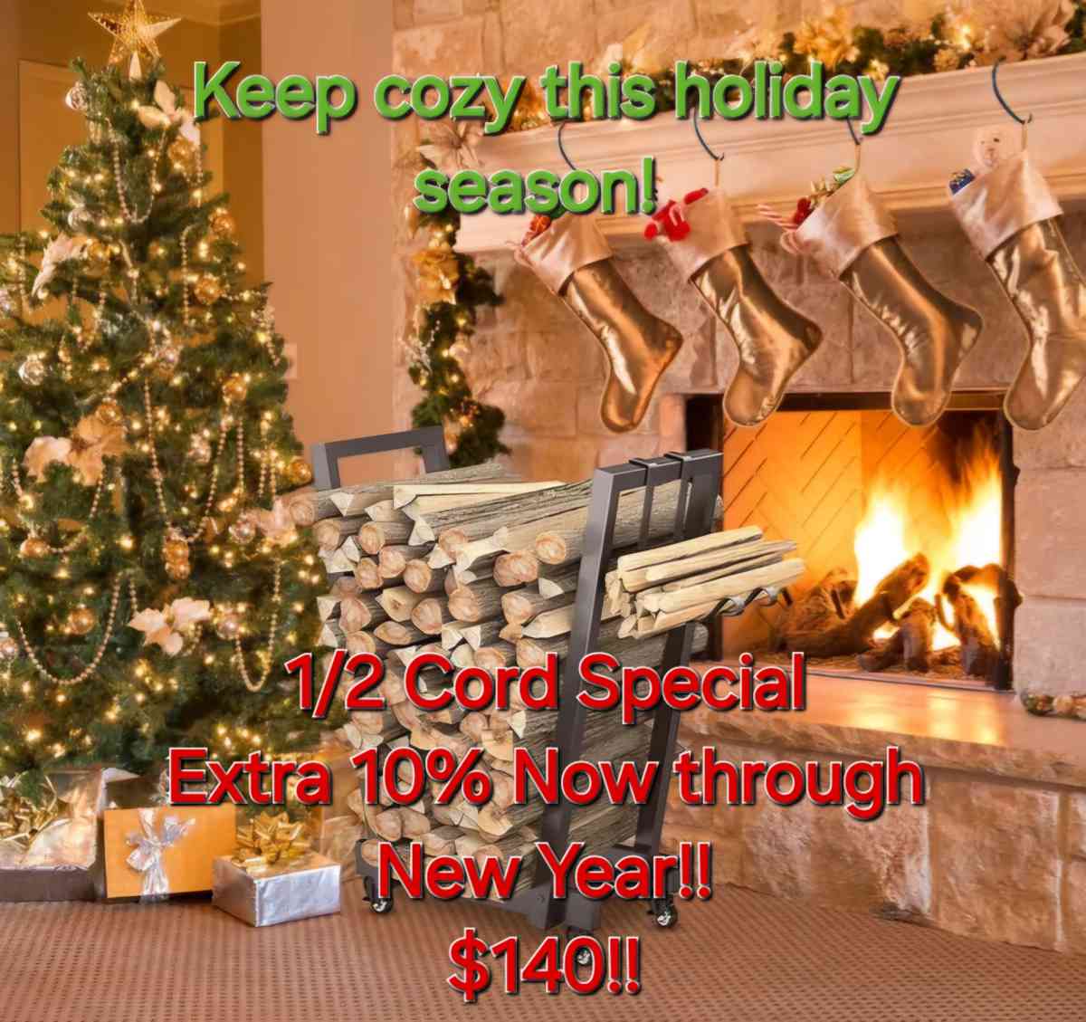 Firewood Half Cord Delivered and Stacked