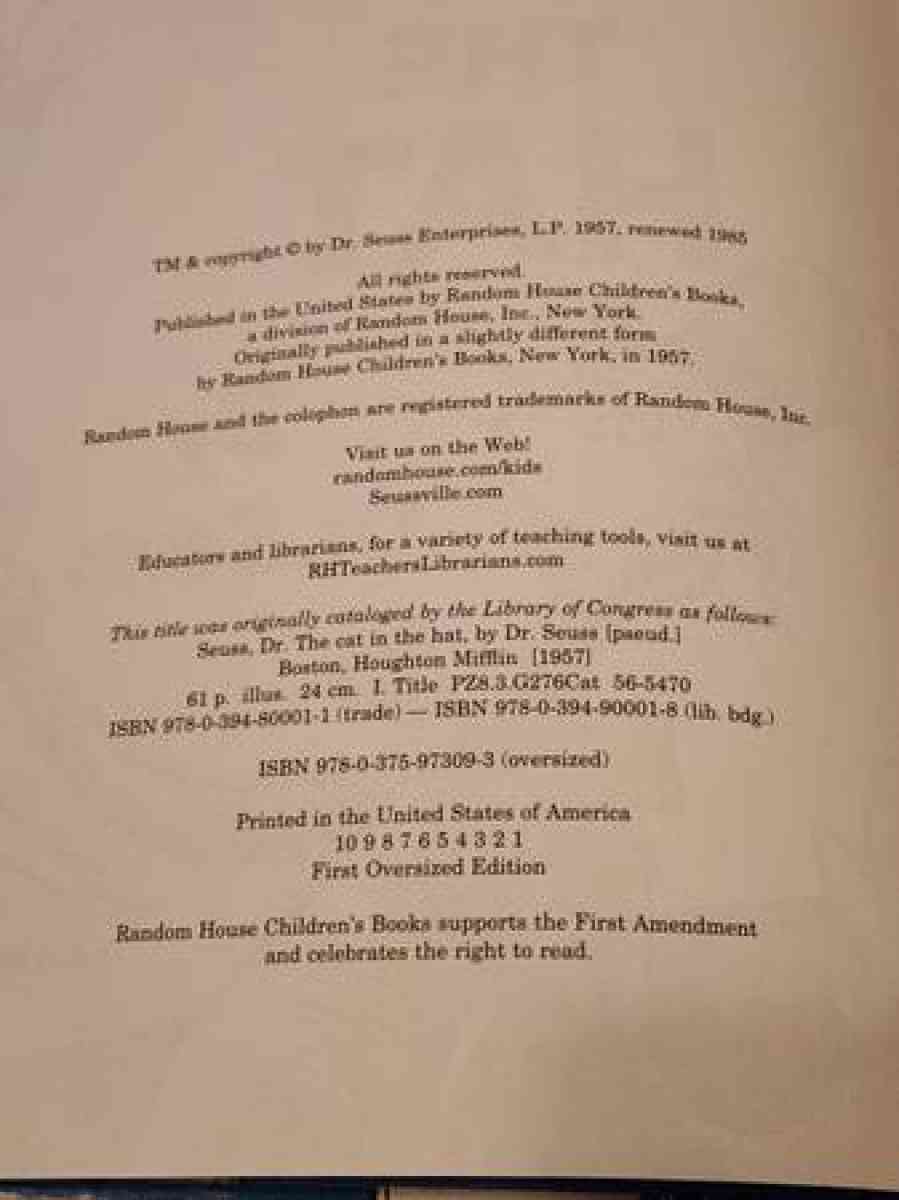 Vintage Dr Seuss five books