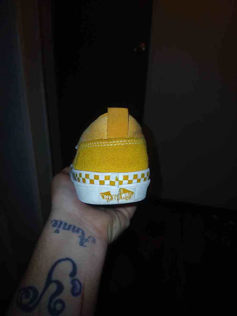 vans brown slip on for little boys size 4