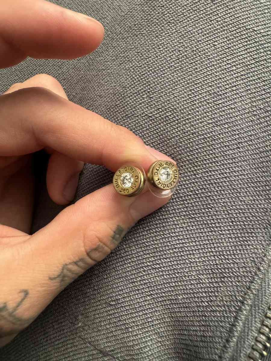 Bullet diamond earrings