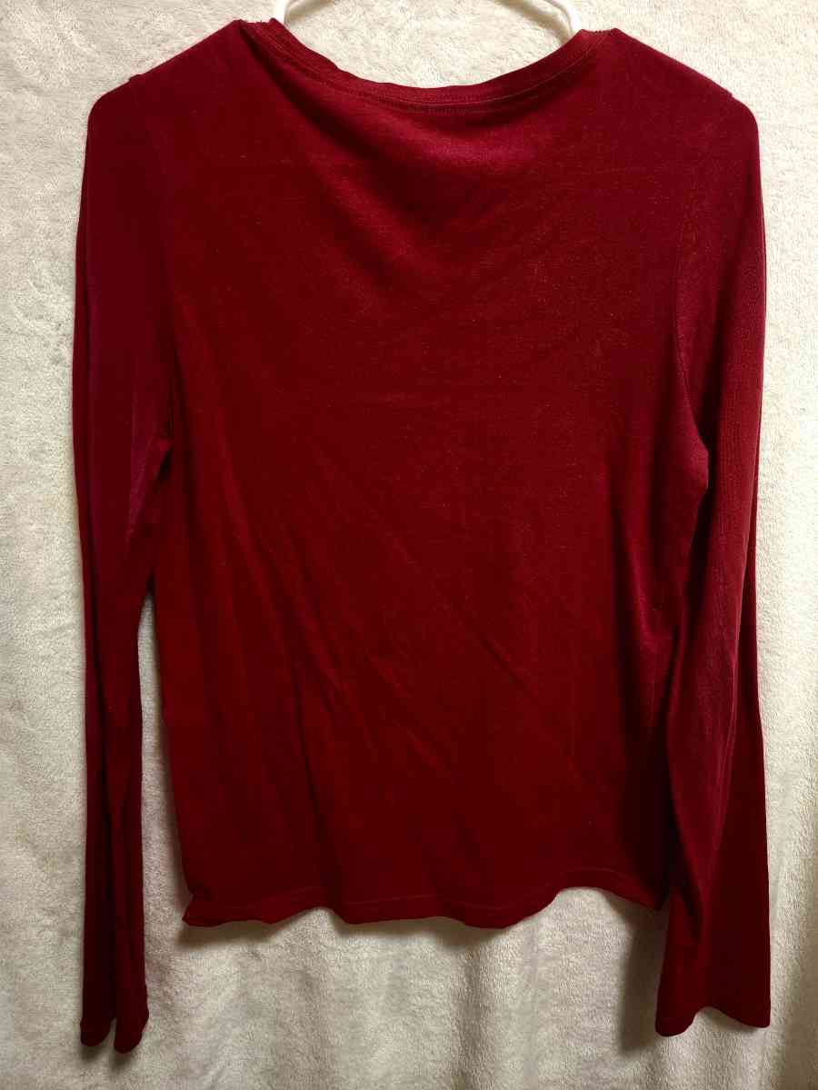 XL 14 to 16 Girls Faded Glory Red Long Sleeve Shirt