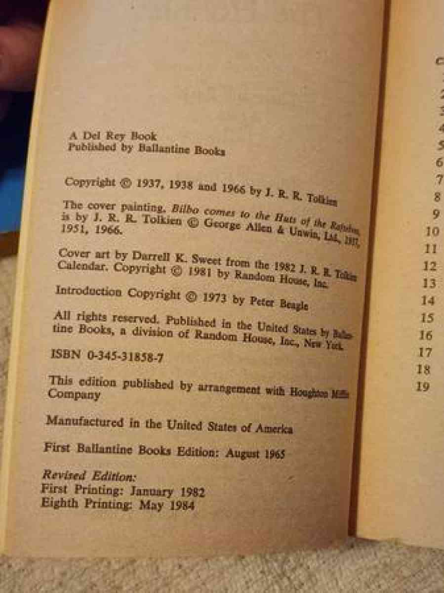 Lord of the Rings vintage books