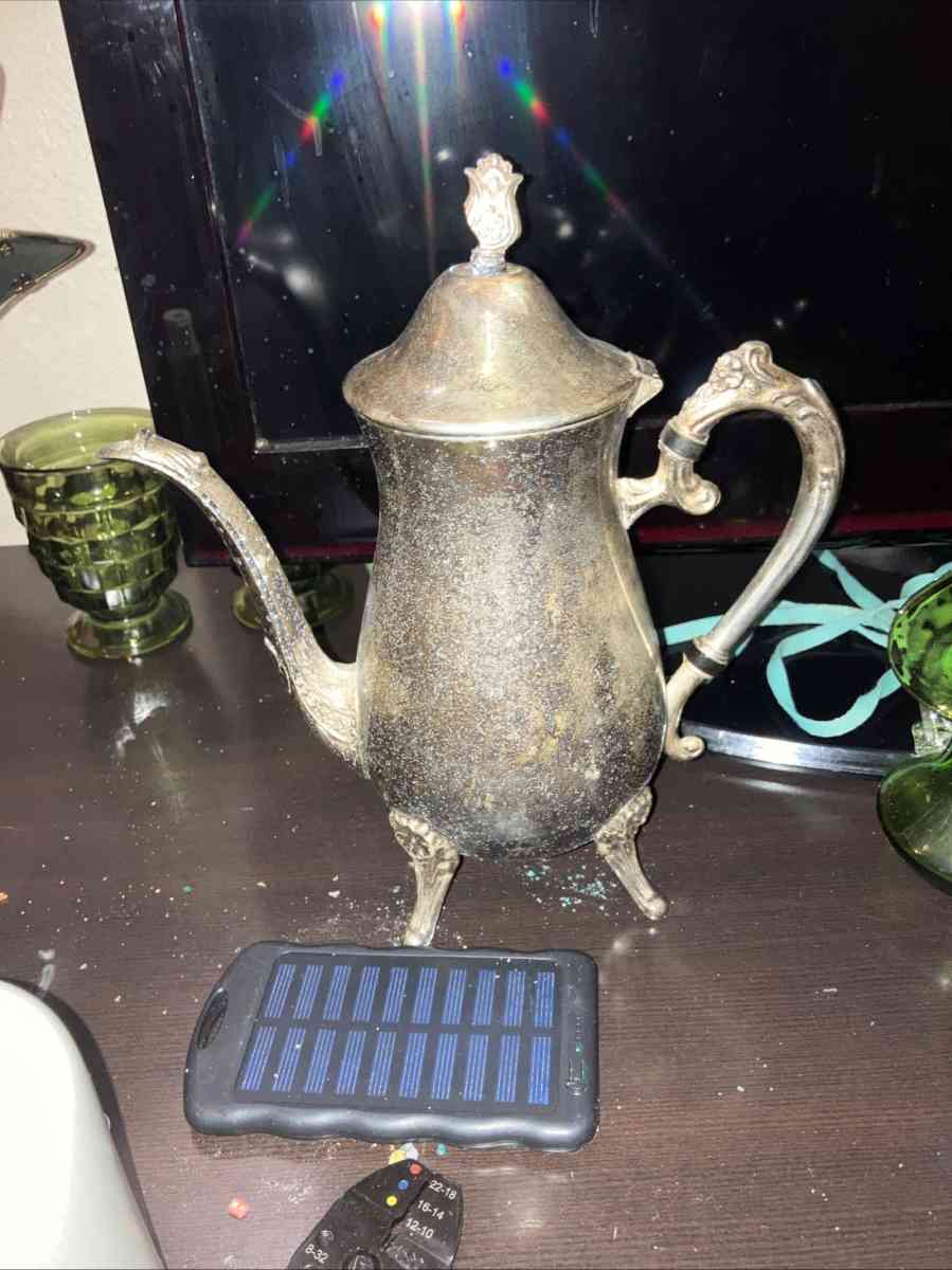 antique silver plated teapot