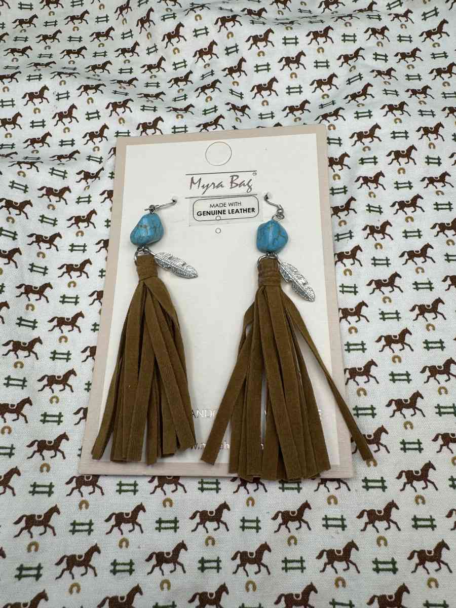3002COI Myra Bag Musafir  Earrings Fringe Leather Tassel Ear