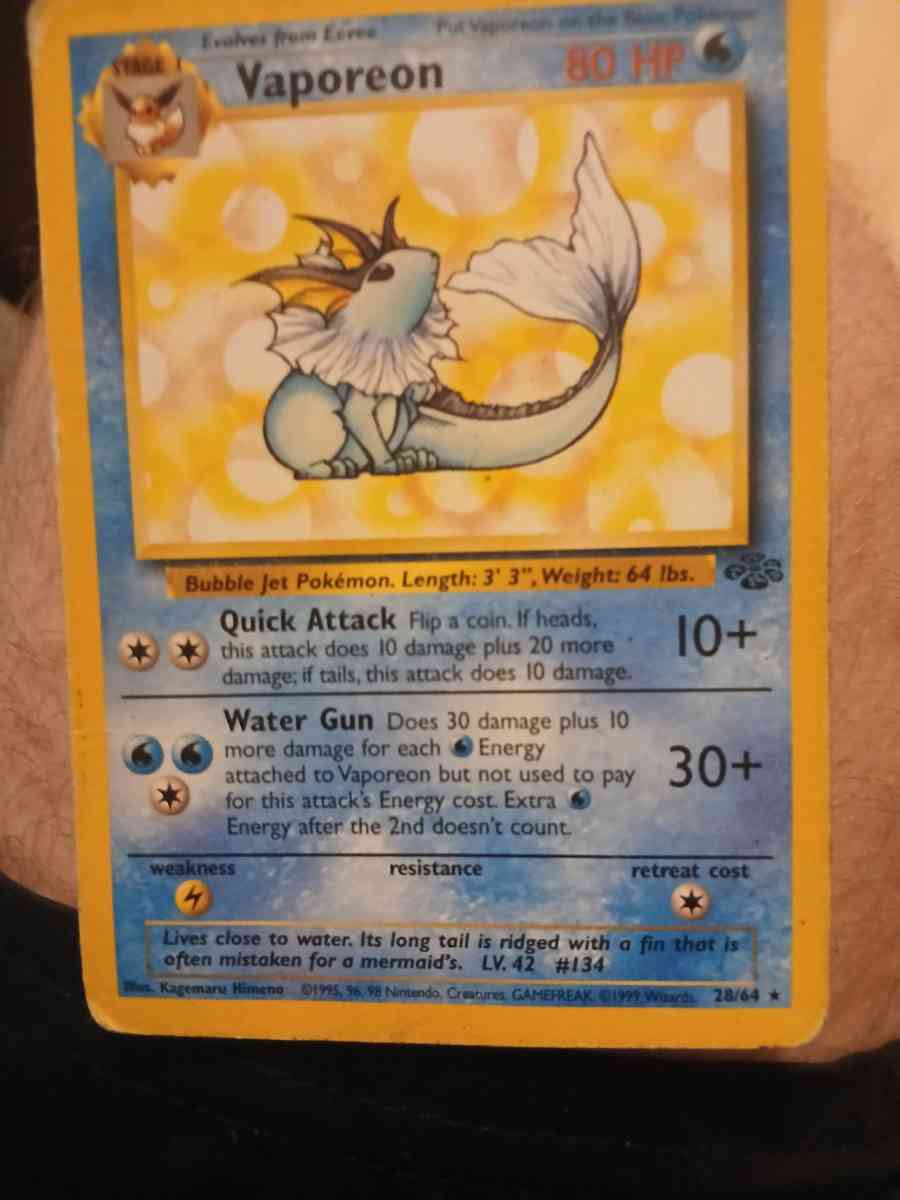 rare 1995 collectibles pokemon cards