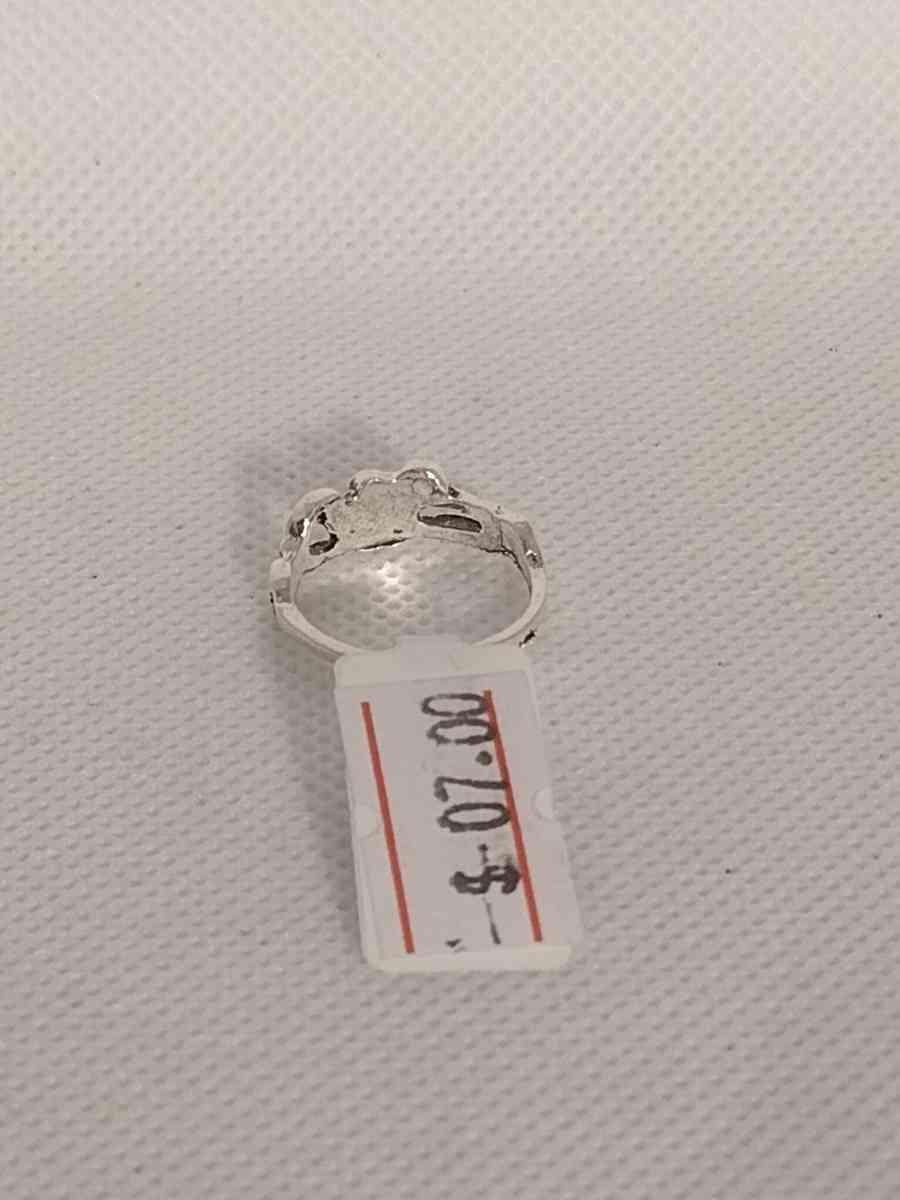 Bohemian Floral Design Silver Ring