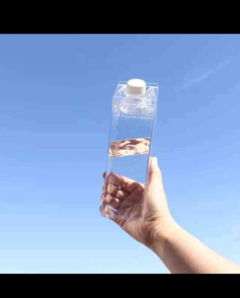 Milk Carton Water Bottle  Clear Square Milk Bottles BPA Free