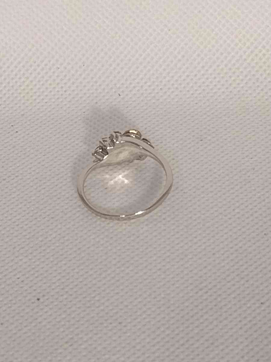 Peach Cluster Silver Ring