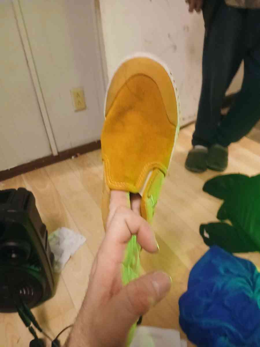 vans brown slip on for little boys size 4