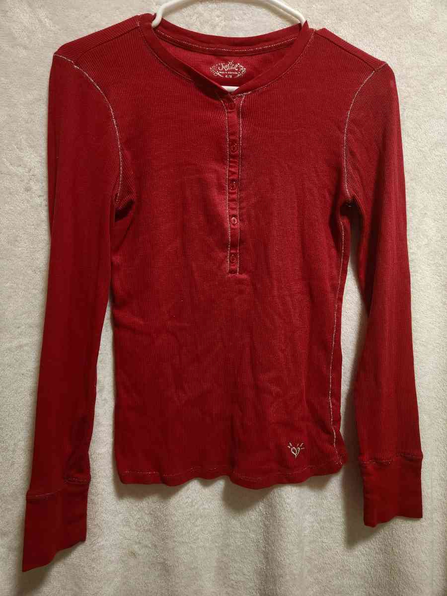 XL 16 Girls Justice Red Long Sleeve Shirt