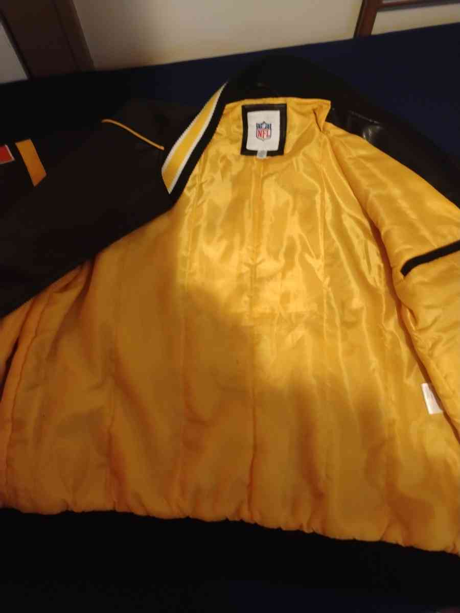 NFL licensed leather Steelers full zip jacket