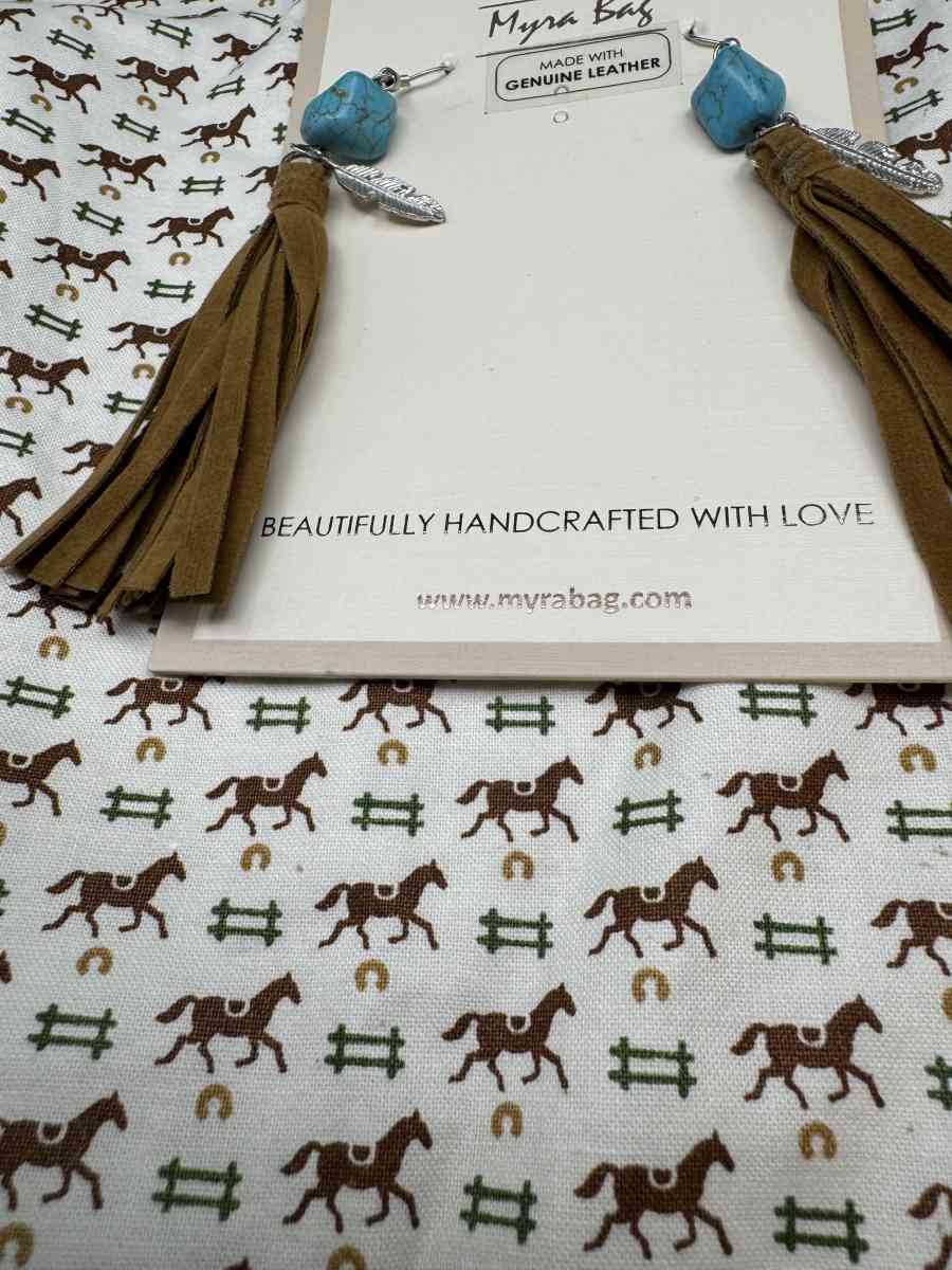 3002COI Myra Bag Musafir  Earrings Fringe Leather Tassel Ear