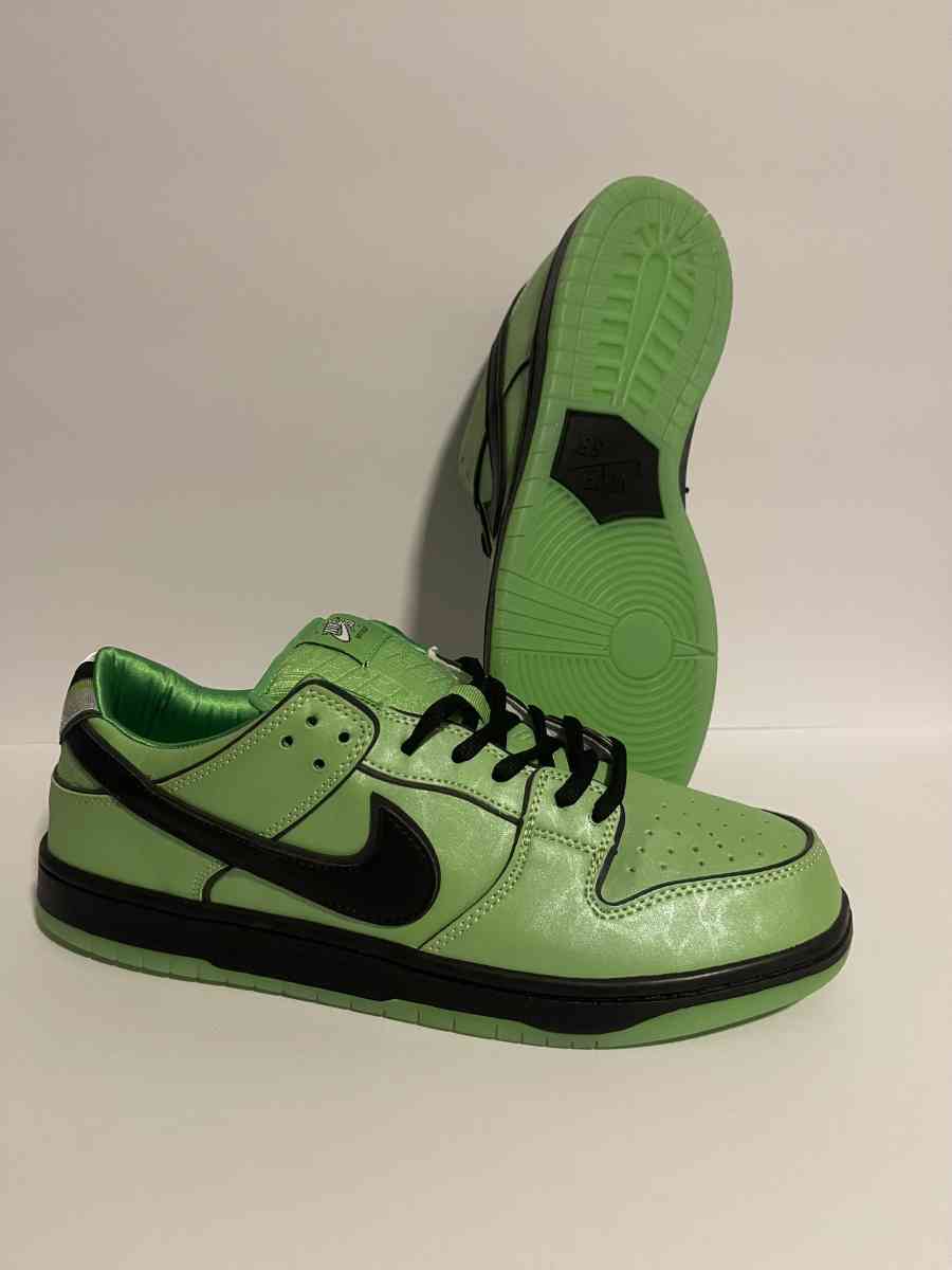 Green Powerpuff Dunks