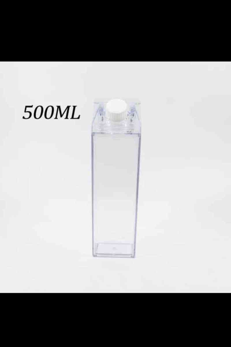 Milk Carton Water Bottle  Clear Square Milk Bottles BPA Free