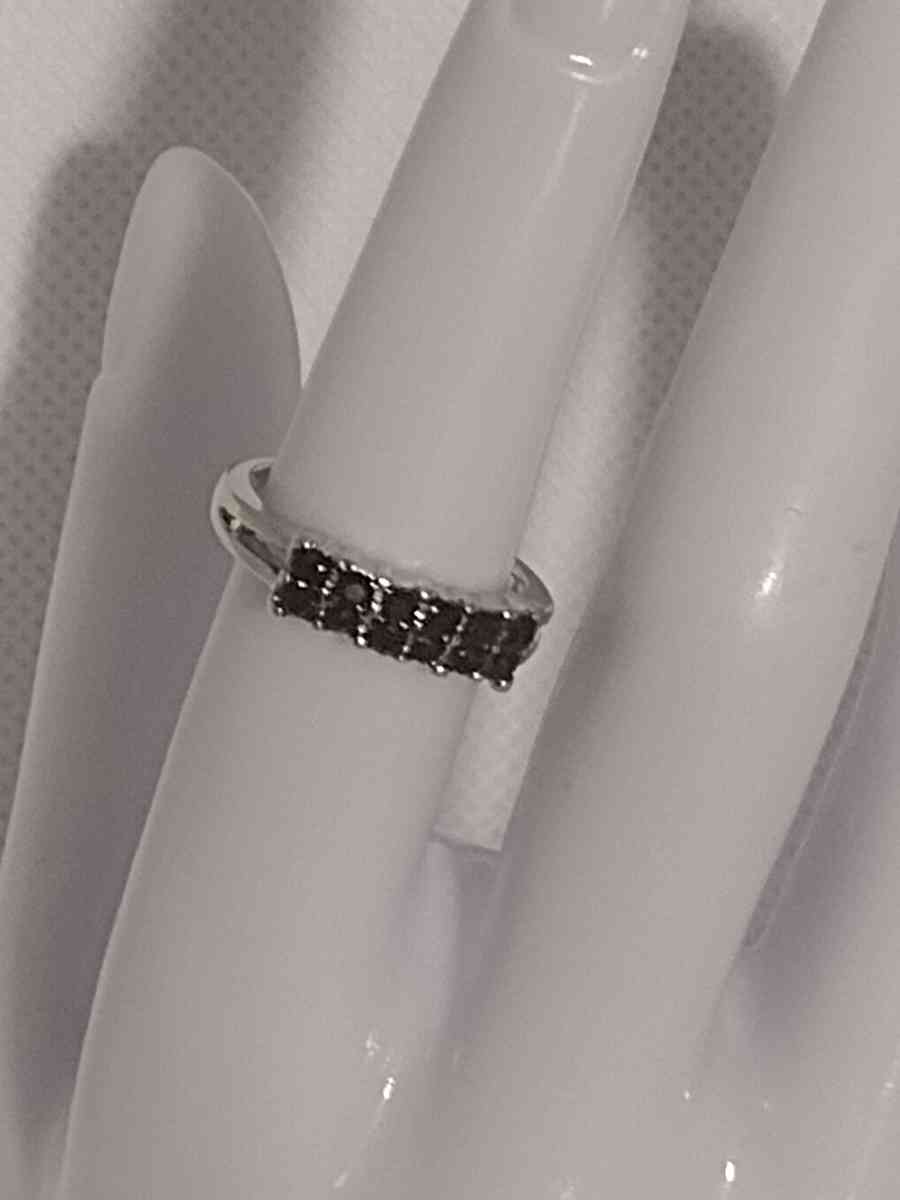 Black Twelve Silvery Ring