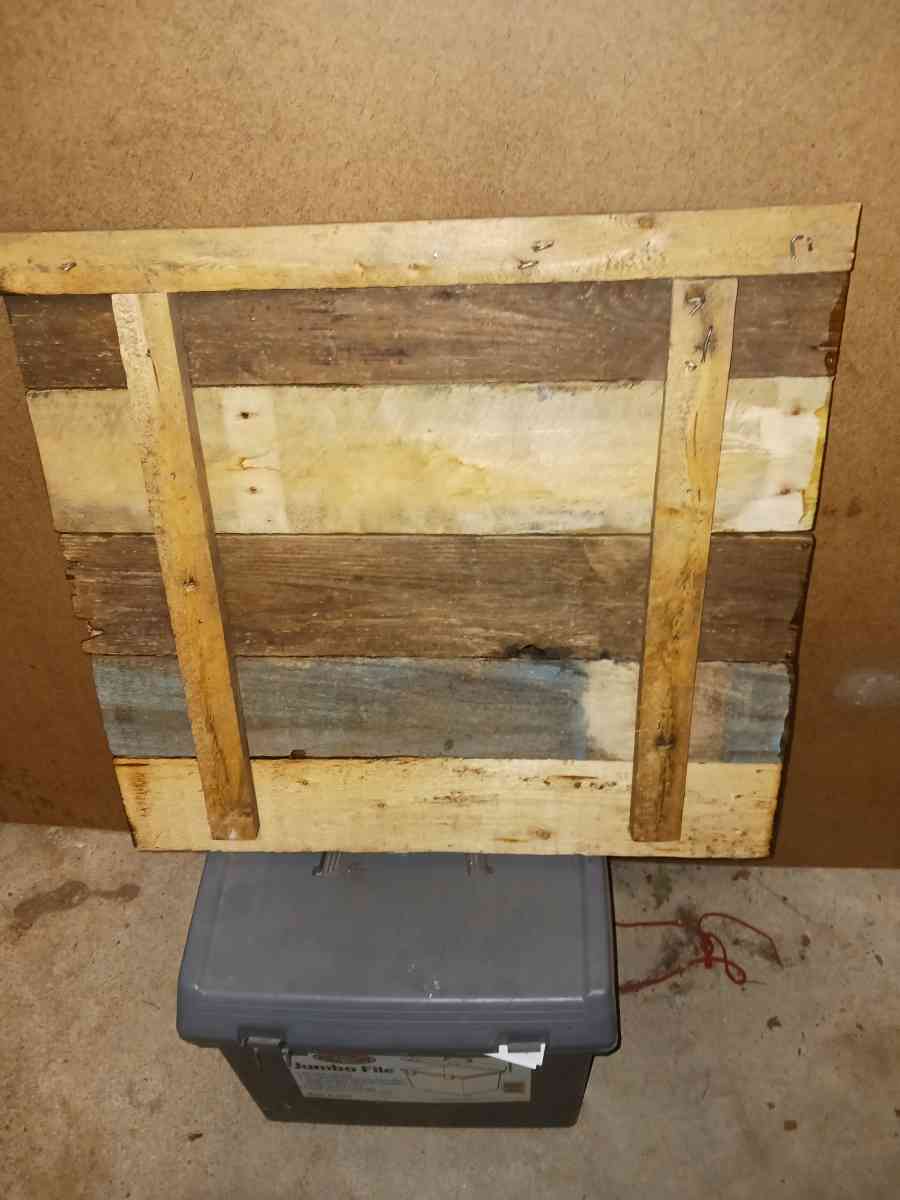 Handmade rustic Wooden plaque with cross I built