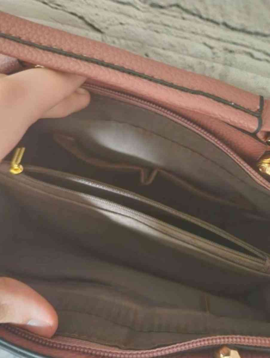 Womens AMVIKS Pink and White Shoulder Bag