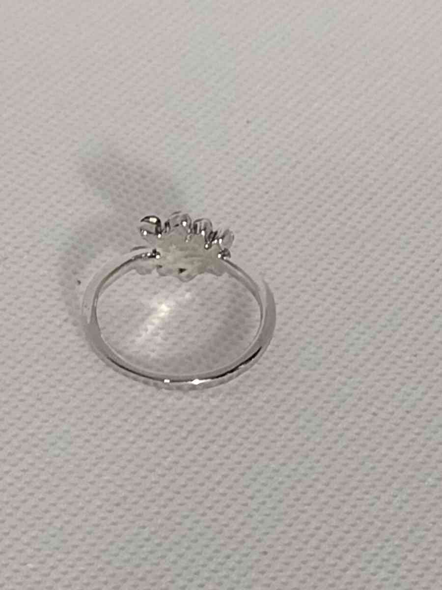 Blue Dragonfly Silvery Ring