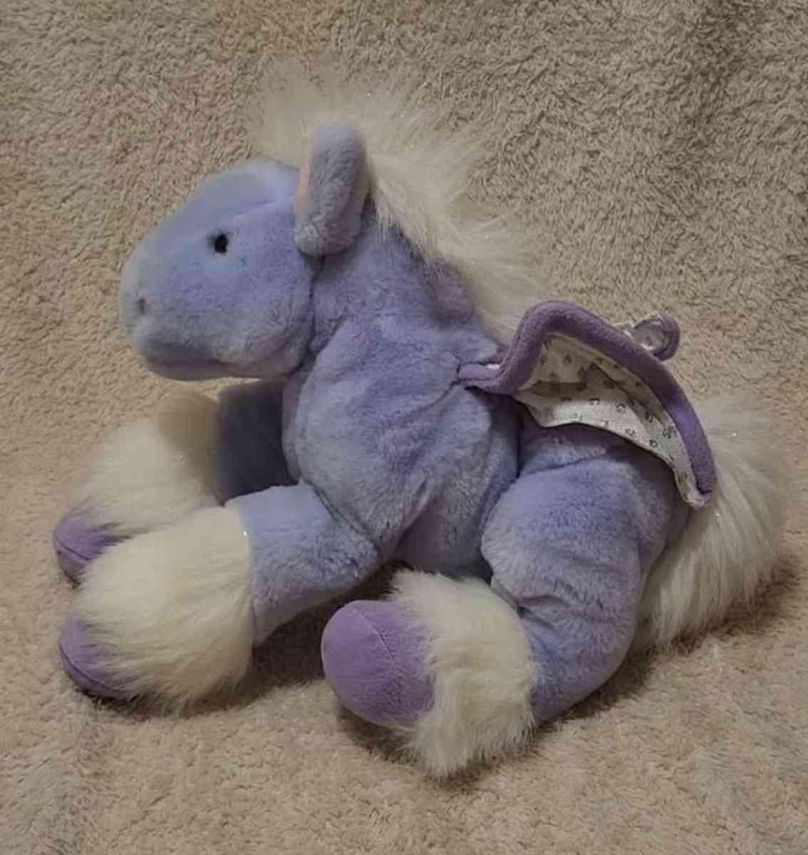 14 Inch Animal Alley Purple Pegasus Plush