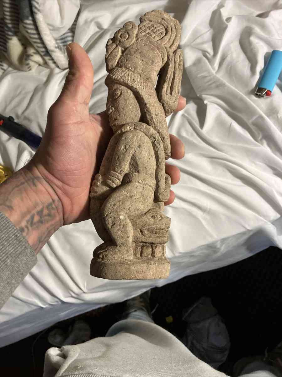 antique Aztec stone statue