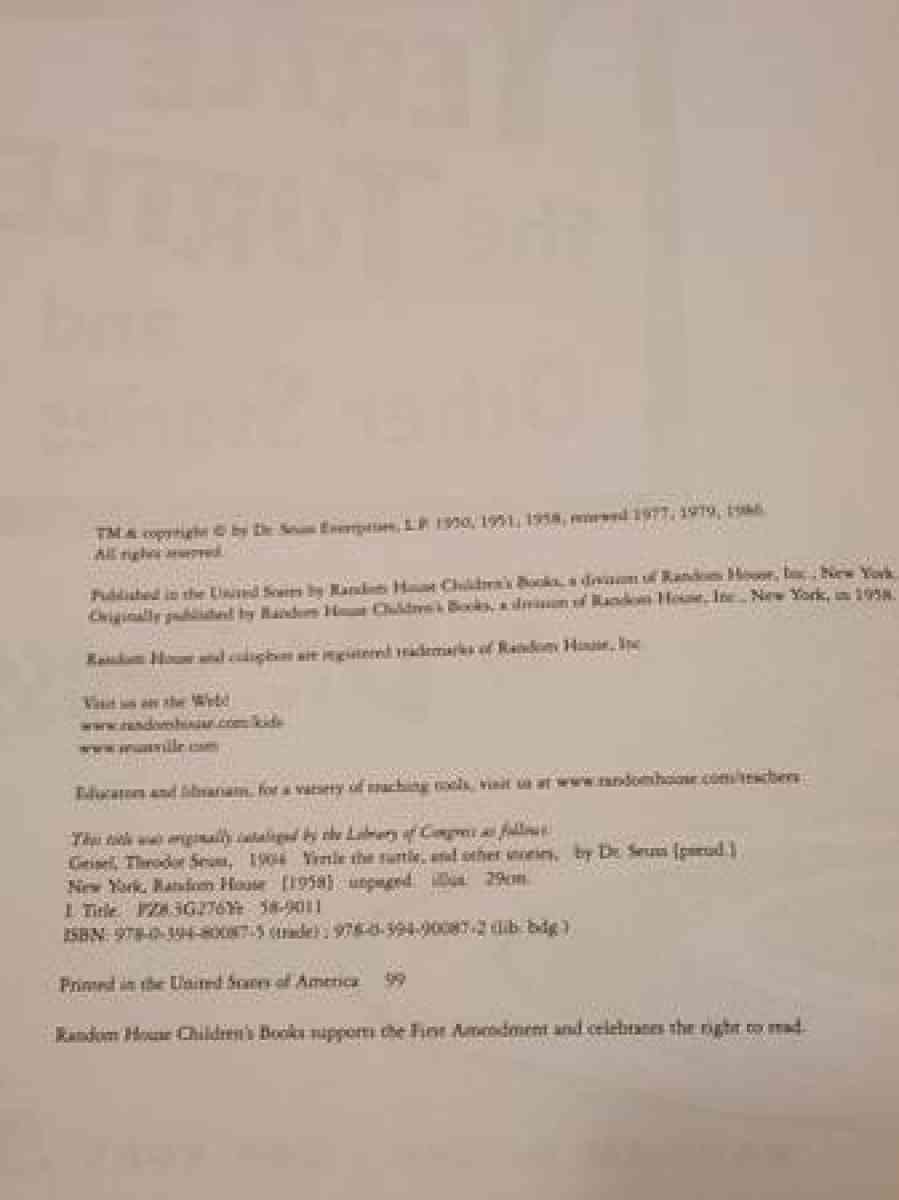 Vintage Dr Seuss five books