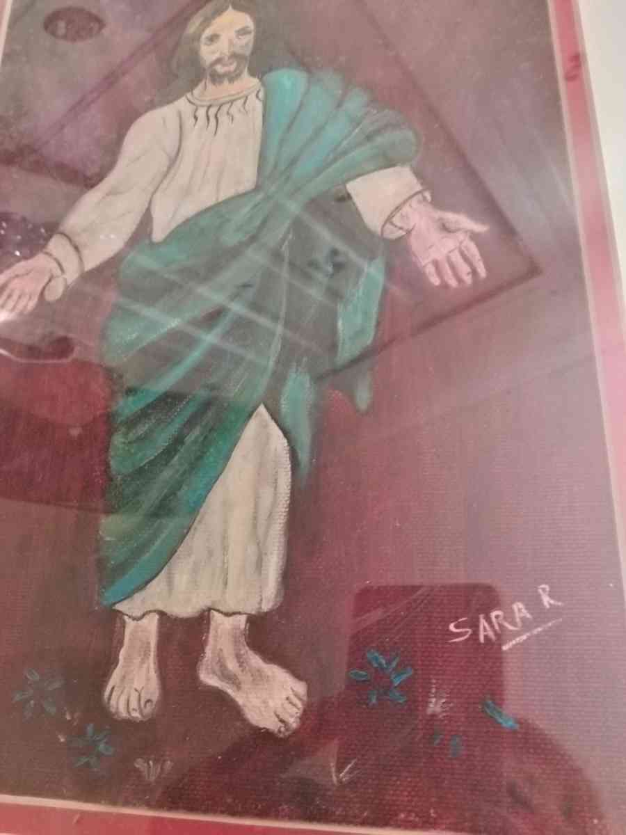 Jesus pic painted and drawer by Sara Robison year 1990