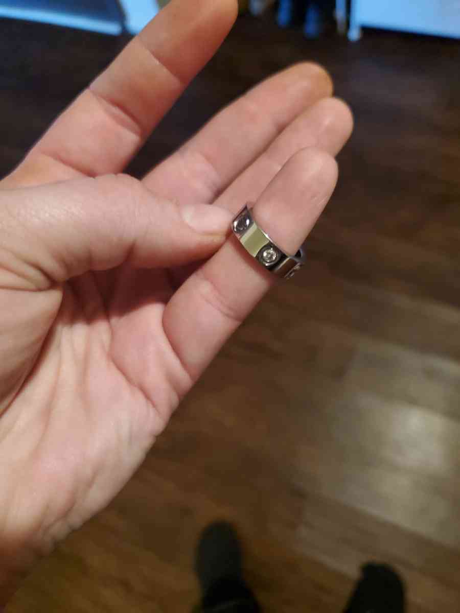 18k Cartier 3 Diamond Love Ring