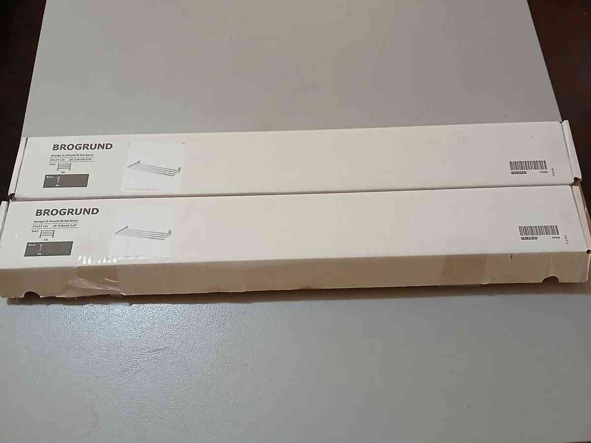 Lot of 2 Brogrund wall mounting shelves