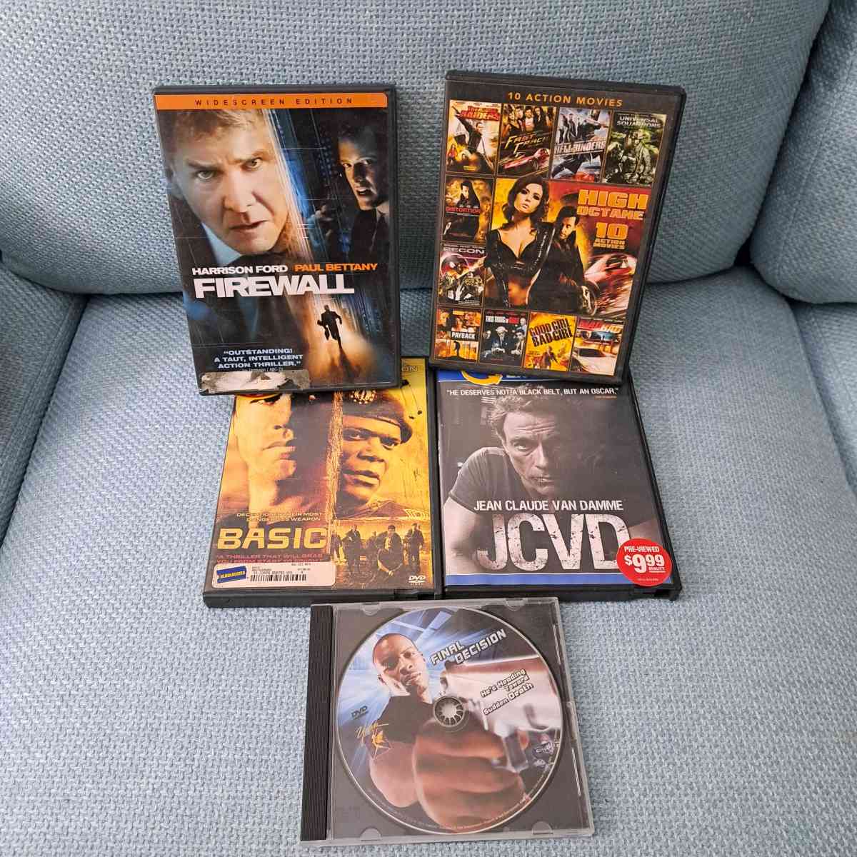 Like New DVD Action Movie Bundle Package