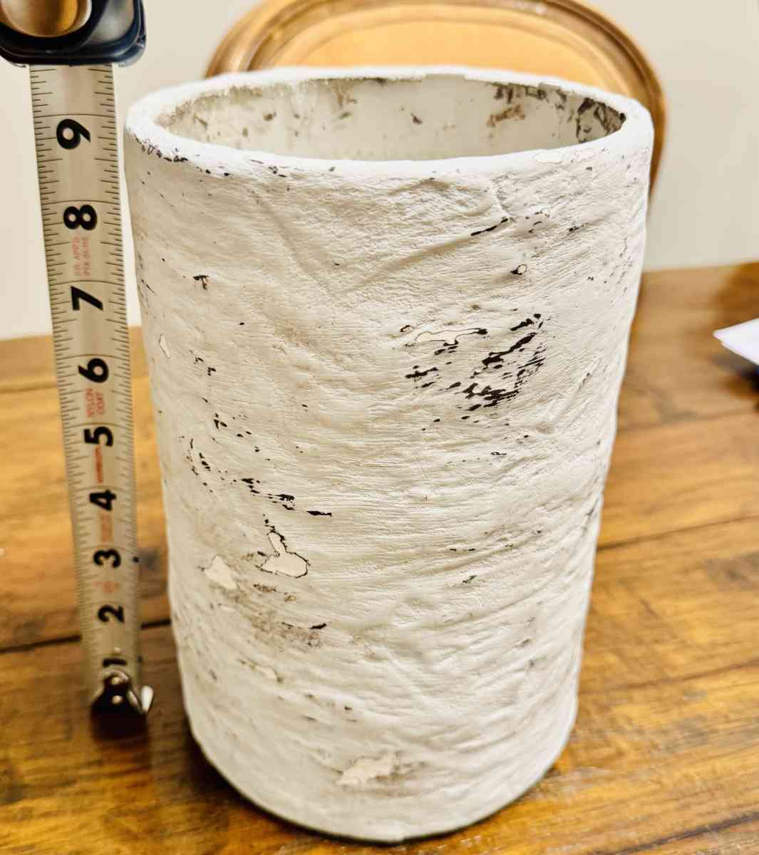 Cylindrical Textured Decorative Vase