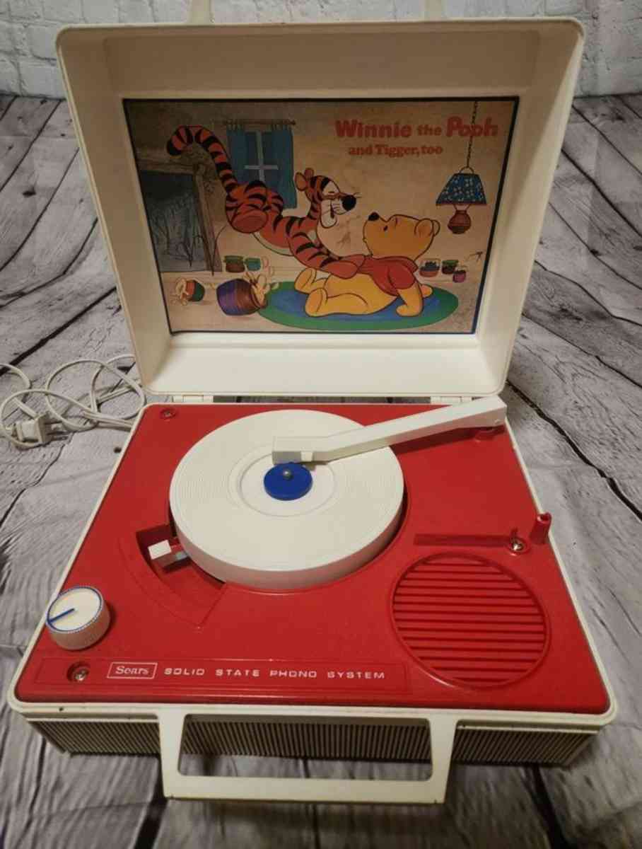 Vintage Disney Winnie The Pooh Record Player