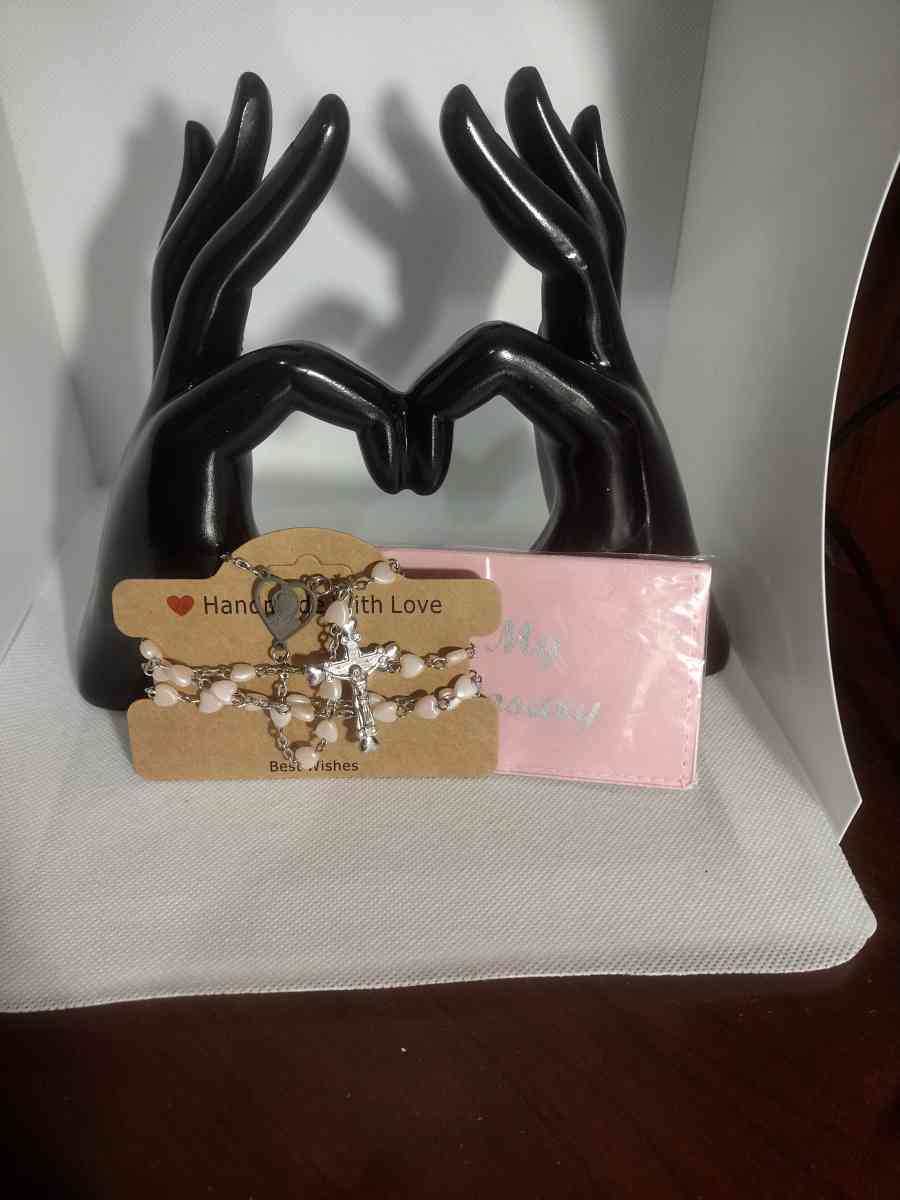 Pink Rosary with Pouch